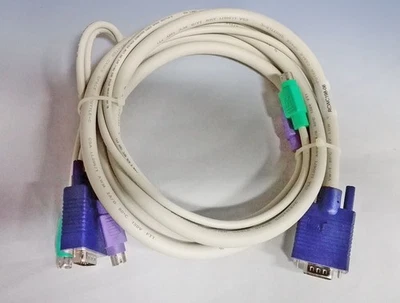 Avocent SwitchView 6' PS/2 KVM Switch Cable CPS2-6A Color Coded Mouse Keyboard - Image 1 of 3
