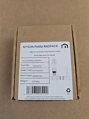 Myson PETPAK15SC 15mm TRV & Lockshield Pack gerade chrom
