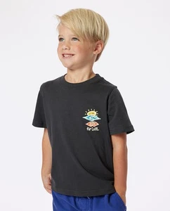 Rip Curl Kids Icons Of Shred Short Sleeve Crew Neck Cotton T-Shirt Top Tee - Picture 1 of 7