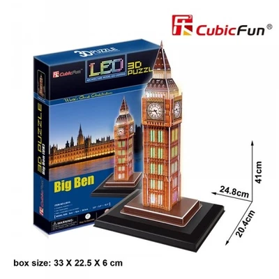 3D Puzzle BIG BEN LONDON (With LED Lights) CubicFun - Image 1 of 3