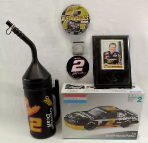 1992 Monogram #2 Rusty Wallace Pontiac 1/24 Bausatz #2960 + Trinkflasche, Plakette ++ - Bild 1 von 4