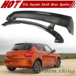 17-23 Fit FOR Suzuki Swift 3rd Hatchback Trunk Spoiler M Style ABS Matte Black - Picture 1 of 4