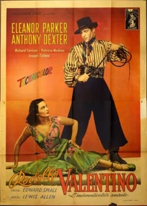 RODOLFO VALENTINO Eleanor Parker ANTHONY DEXTER, MANIFESTO 4F POSTER AFFICHE - Picture 1 of 1