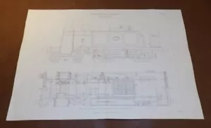 1871 Sketch / STANDARD OUTSIDE CYLINDER TANK LOCOMOTIVE, North London Railway - Picture 1 of 1
