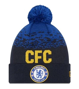 New Era Gorra Para Hombre Chelsea Football Club Wordmark Invierno Tejido Bobble Gorro Sombrero - Imagen 1 de 2