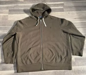 Polo Ralph Lauren Full Zip Hoodie Men Slim XXL Olive Green - Picture 1 of 4