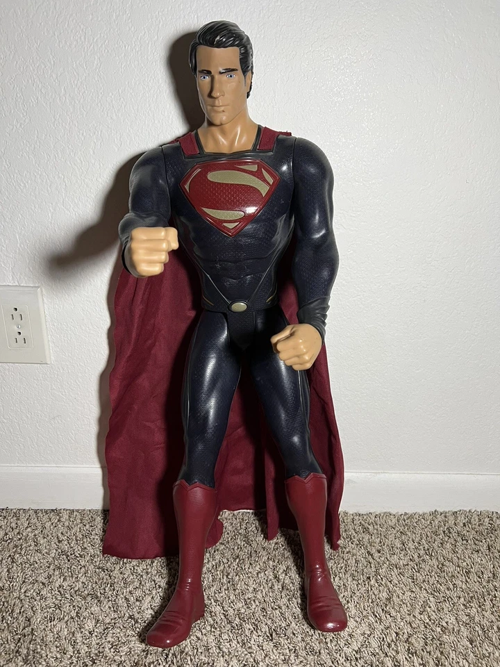 Экшн-фигурка Супермена с плащом, большая высота 31 дюйм, Jakks Pacific, бывшая в употреблении - Изображение 1 из 4