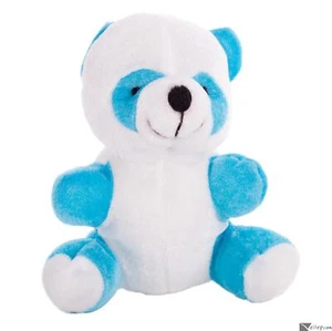 US Toy Cute Holiday Stuffed Panda 6.25" Plush Animal, Blue Black White - Picture 1 of 2