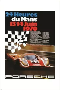 24 HOURS LE MANS vintage car poster RACING JUNE 1970 speed 20x30 HOT - Picture 1 of 1