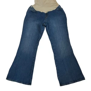 Motherhood Maternity Size LARGE PETITE Blue Jeans Medium Wash Womens Stretchy - Picture 1 of 6