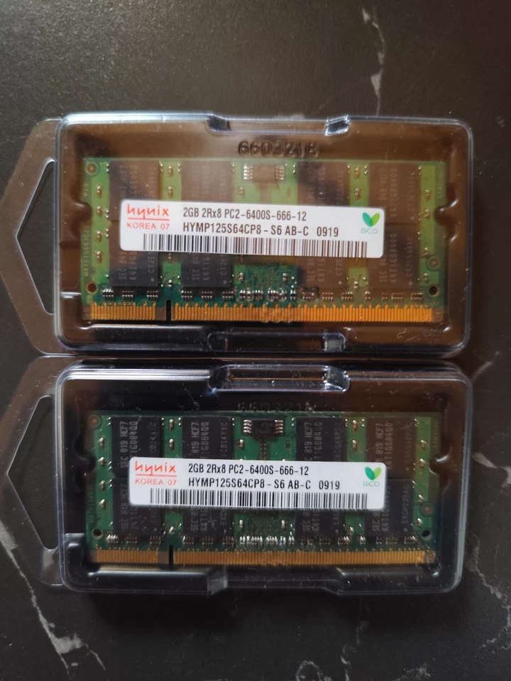 Hynix 2GB 2RX8 DDR2 800MHz PC2-6400S SODIMM Laptop RAM Memory - Immagine 1 di 1