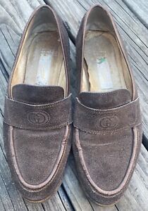 MEN'S  Vintage GUCCI Brown SUEDE LOAFERS SIZE 7.5/ US - 41.5