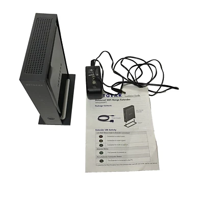 NETGEAR  WN2000RPT-100NAS Universal Wi-Fi Range Extender/Repeater  Original Box - Image 1 of 4