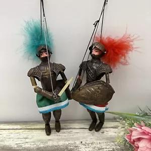 Sicilian Rod String Marionette Knight Soldier Puppets - 2 Puppets - Picture 1 of 20