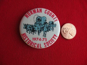 1975 NORMAN COUNTY Minnesota Historical Society Pinback Button Ada - Bild 1 von 2