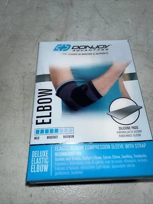 Manga de compresión de codo elástico DonJoy Advantage Deluxe con correa, beige, pequeña Foto 1 de 2