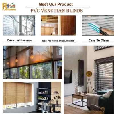 PVC Venetian Blinds Trimmable Window Blind All Size & Colors Office Home EasyFit - Image 1 of 4