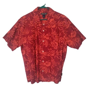 Large (L)  Structure Floral/Hawaiian Casual Button-Down Men's Short Sleeve Shirt - Picture 1 of 14