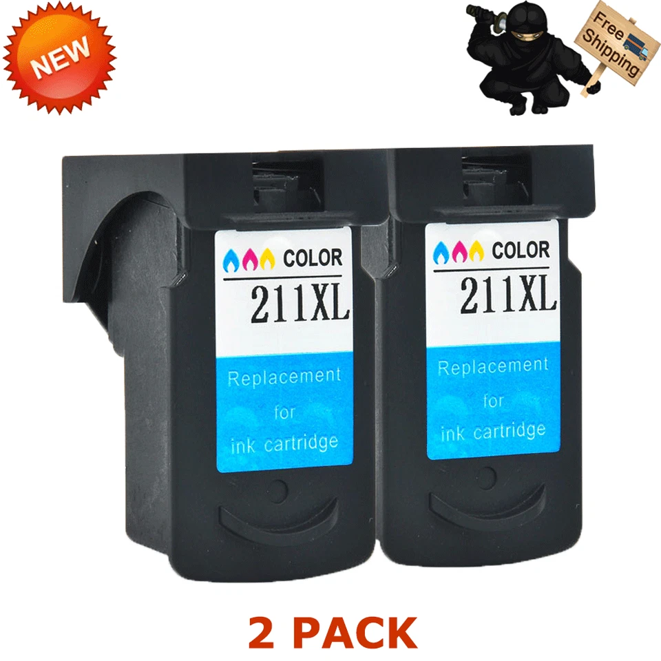 Tinta colorida 2 PK CL-211XL para Canon Pixma IP2700 IP2702 MP230 MP270 MX340 MP490 - Imagem 1 de 1