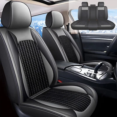 For Hyundai Accent 2017-2022 Car Seat Covers Front&Rear Cushion PU Leather Gray - Изображение 1 из 4