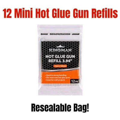 12 Mini pistola de palo de pegamento Hot Melt blanco transparente recarga 7x100 mm hágalo usted mismo herramientas de arte artesanal Foto 1 de 2