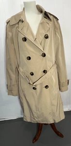 London Fog Tan classic double breasted trench coat XL zip out liner - Picture 1 of 13