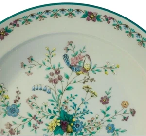 RETIRED  Noritake BIRDS OF PARADISE Floral 8in Plates 8223 W80 Green China Set - Picture 1 of 8