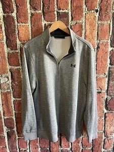 Under Armour Mens Gray Long Sleeve 1/4 Zip Pullover Sweatshirt Size XL - Picture 1 of 3