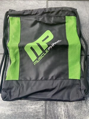 MUSCLE PHARM Cinch String Hiking Gym Tote/Sack multi-use bagpack w/ 1 Packet NEW - Image 1 of 4