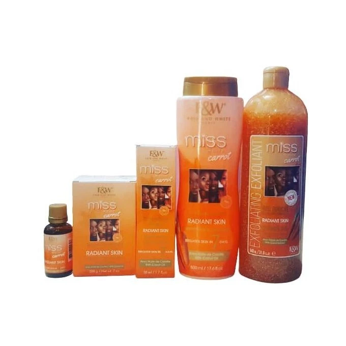 FAIR AND WHITE F&W MISS WHITE CARROT LOTION CREAM SERUM RADIANT SKIN - Image 1 of 1