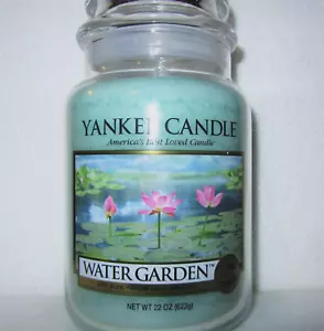 Yankee Candle Retired "WATER GARDEN" Fresh ~ Large 22 oz. ~ WHITE LABEL ~ RARE ~ NEU - Bild 1 von 3