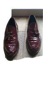 Oxblood Patent Leather Tassle  Loafers Made In Italy        Mod/Northern Soul 10