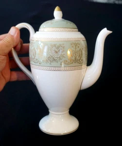 Beautiful Wedgwood Columbia Sage Green Coffee Pot - Picture 1 of 5