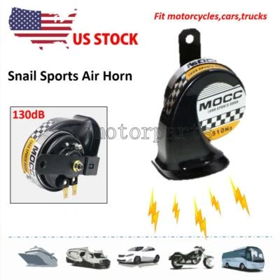 Black Motorcycle Loud Horn For Honda Shadow VT ACE Aero Spirit VLX 600 750 1100 - Image 1 of 4