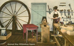 Postkarte Ayscough Shop Williamsburg Virginia VA Leinen unbenutzt  - Bild 1 von 2