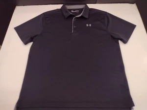 Under Armour Men's Polo Shirt Short Sleeve Black Loose Heatgear Size XL #2311 - Picture 1 of 8