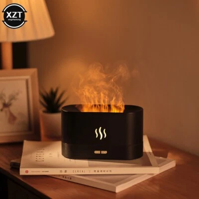 USB Air Humidifier Essential Oil Aroma Diffuser 3D Flame Cool  Mist Home Decor - Image 1 of 4