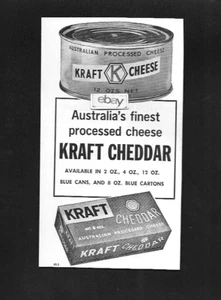 KRAFT CHEDDAR CHEESE IN A CAN AUSTRALIA'S FINEST 1961 AD - Bild 1 von 1