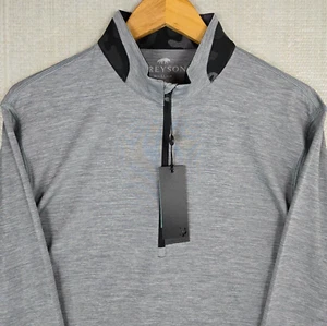 GREYSON NEW $148 Lightweight 1/4 Zip Size XL Wicking Brrr Fabric Mens Golf Gray - Picture 1 of 23