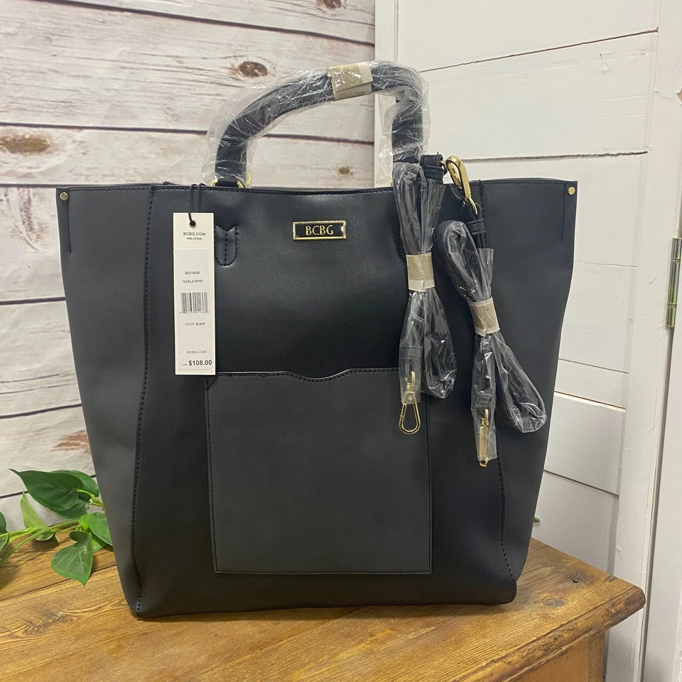 BCBG Carla Tote With Tag Navy Blue Strap Stylish Comfortable