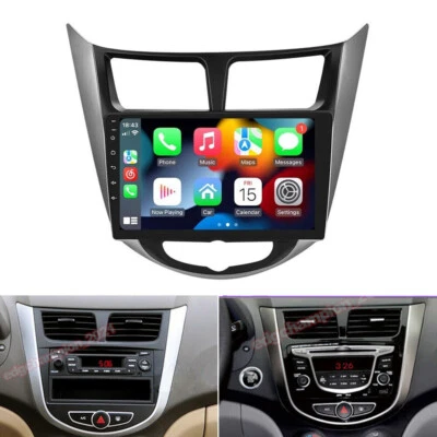 Radio Apple Carplay Android 13.0 RDS GPS navegación para Hyundai Accent Wifi 2011-2019 Foto 1 de 4