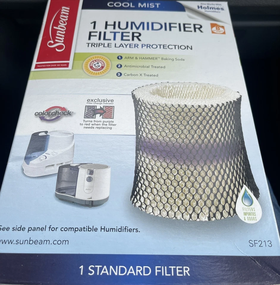 Sunbeam SF213 Cool Mist Type B Replacement Humidifier Filter also fit Holmes NEW - Image 1 of 1