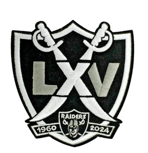 Parche bordado de 4 pulgadas para hierro/coser de la temporada 65 aniversario de Los Vegas Raiders - Imagen 1 de 3