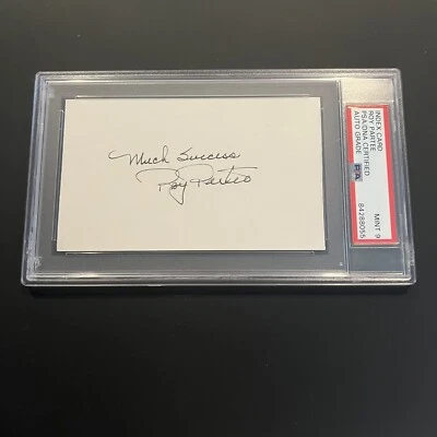 Roy Partee Signed Index Card 3x5 PSA Slabbed Graded Mint 9 Red Sox Browns - Image 1 of 2