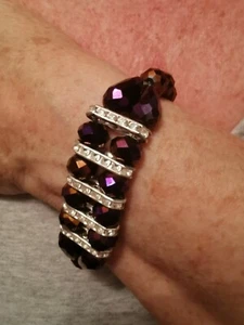 Armband Kristall und Silberplatte - Bild 1 von 1
