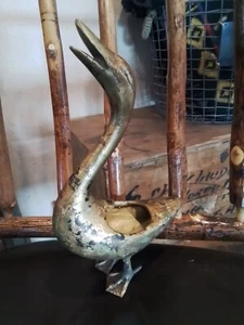 Vintage brass? HEAVY 10 1/2 " goose duck Made in Japan collectable - Picture 1 of 6
