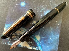 MONTBLANC FOUNTAIN PEN MEISTERSTÜCK LEGRAND 146 BLACK 14K GOLD NIB M SIZE