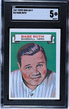 BABE RUTH  1967 TOPPS  "WHO AM I"  #12 YANKEES SGC 5 EX