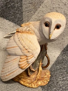 RARE FRANKLIN MINT PORCELAIN "BARN OWL" 1987 BY GEORGE MCMONIGLE - Picture 1 of 4