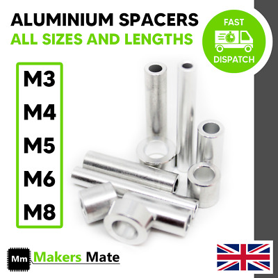 Aluminium Standoff Spacers M3 M4 M5 M6 M8 Round Spacer Stand Off Multi-Packs UK • 1.75£